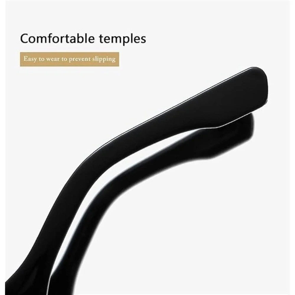 2025 Square Black Sunglasses 80's 90's Street Style Neutral Luxury‎ UV400 Lentes